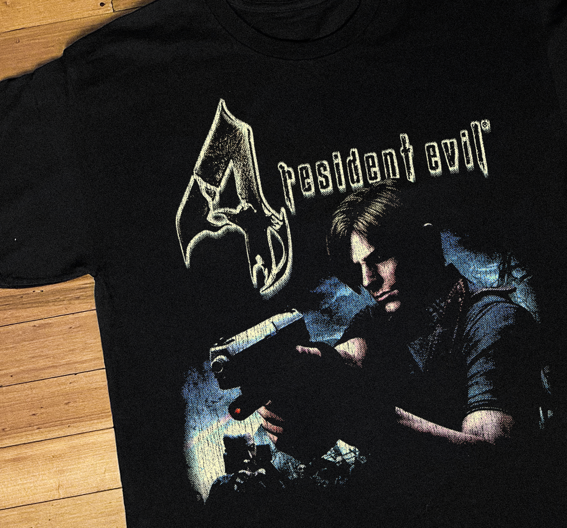 '05 RESIDENT EVIL 4 PS2 BLACK T-SHIRT