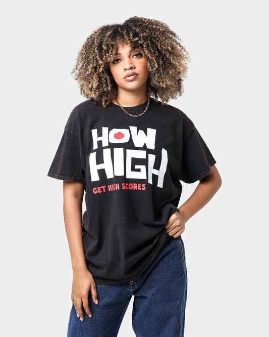American Thrift X 420 How High Vintage T-Shirt Washed Black Style001