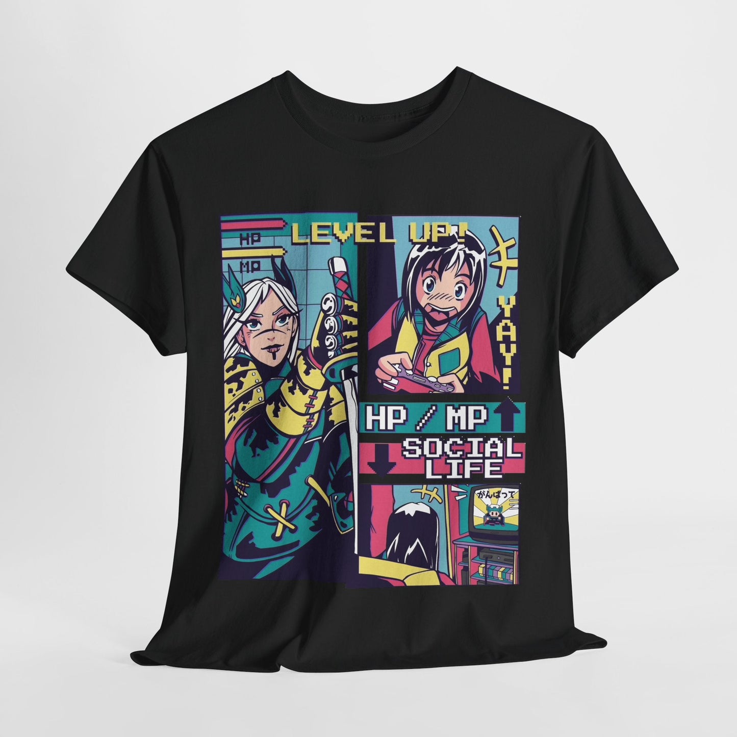 Gaming X Anime Shirt Comic Style Anime Graphic Tee
