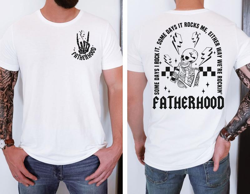 Fatherhood Sometimes I Rock It Sometimes It Rocks Me Shirt Dad Shirt Rocker Dad Gifts Fathers Day Gift Shirt Funny Fatherhood T-shirt TK43GN