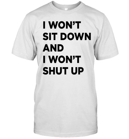 2025 New Frank Turner I Won't Sit Down and I Won't Shut Up T-Shirt