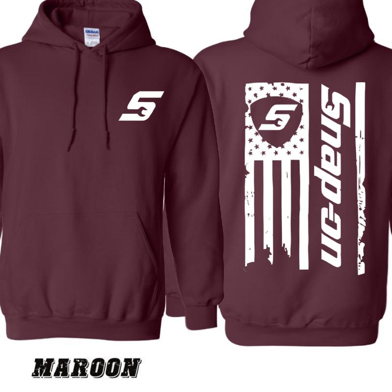#SNAP-ON Hoodie â€“ Distressed American Flag Design with Snap-On Tools Logo â€“ Durable and Stylish Hoodie for Tool Enthusiasts â€“ Unisex for Men and Women