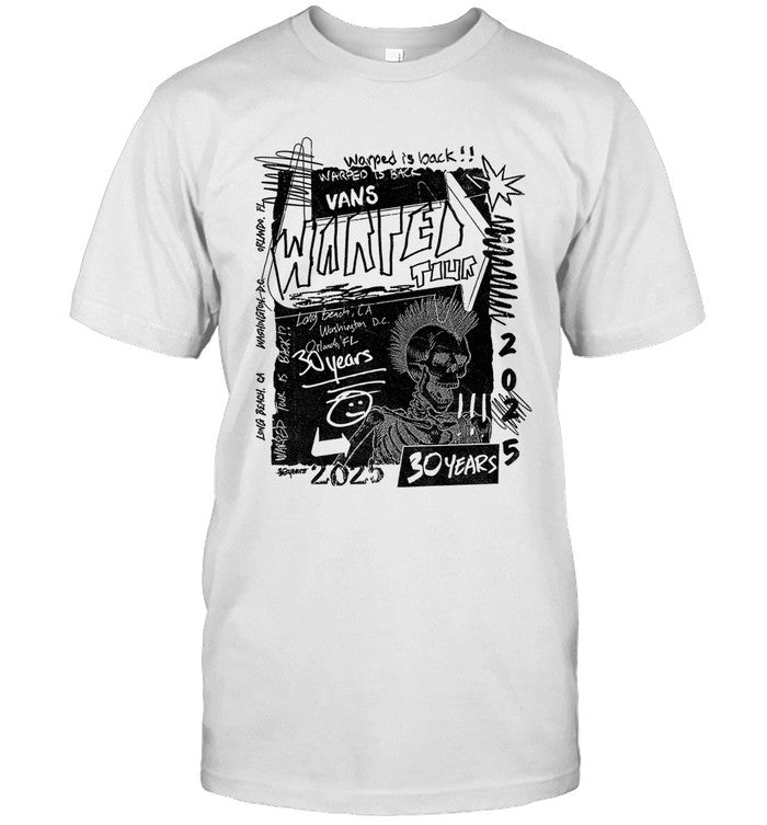 Vans Warped Tour 2025 Warped Is Back 30 Years Long Beach CA T-shirts