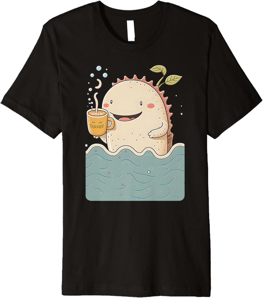 Axolotl & Coffee Kawaii Anime Funny Sea & Coffee Lovers Premium
