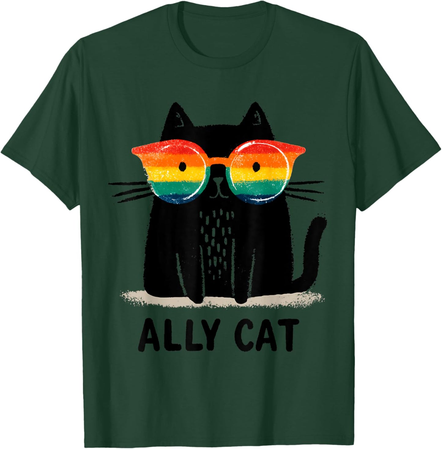 Ally Cat LGBT Gay Pride Month 2025 Rainbow Equal Rights