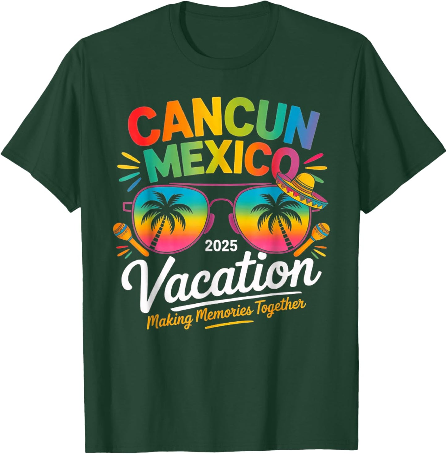 Cancun Mexico Vacation Beach 2025 Trip Group Squad Colorful