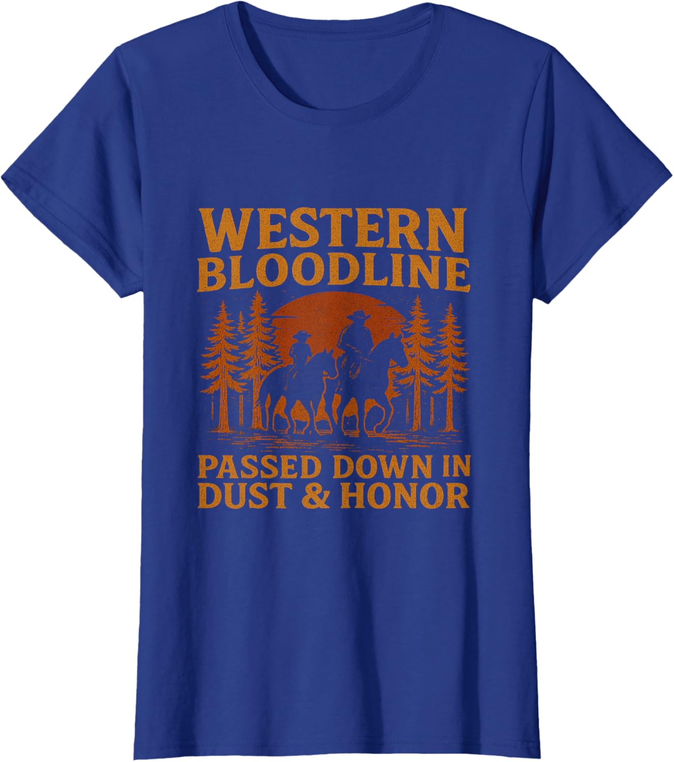Father Son Cowboy Riding Western Legacy Vintage Tee