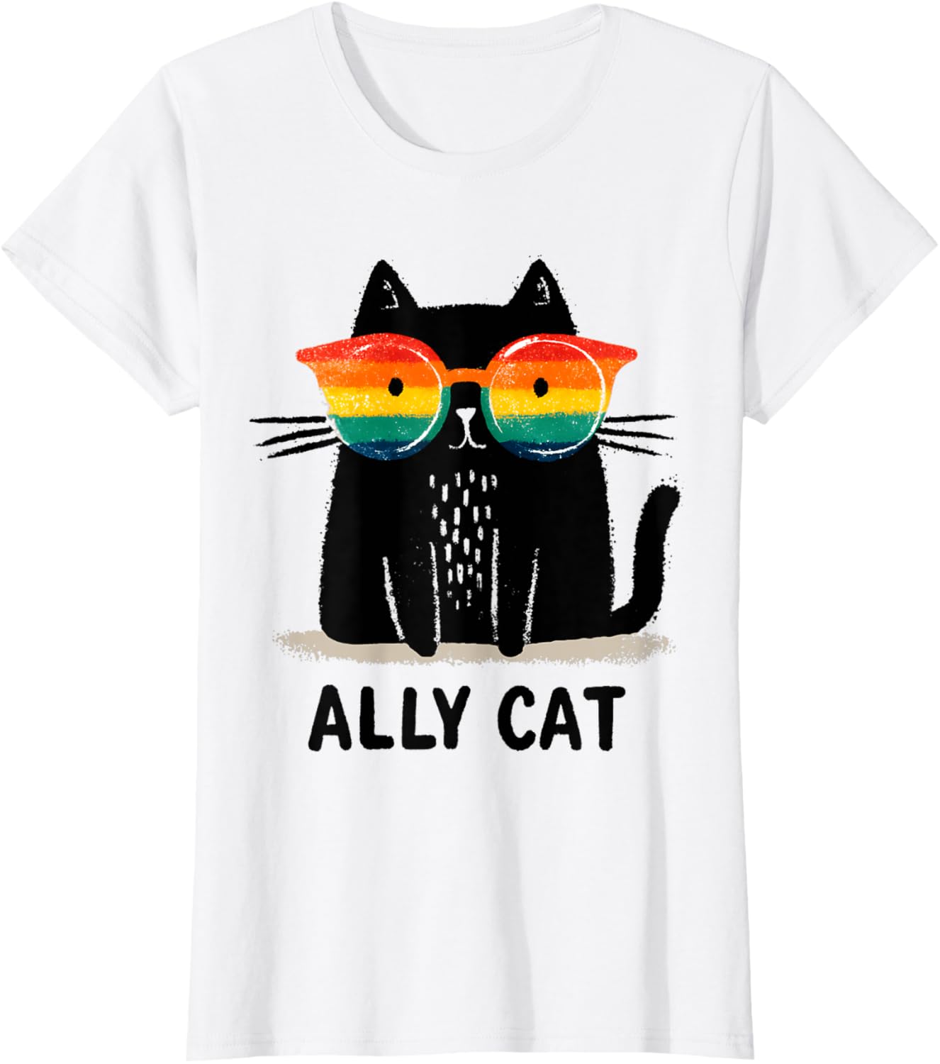 Ally Cat LGBT Gay Pride Month 2025 Rainbow Equal Rights