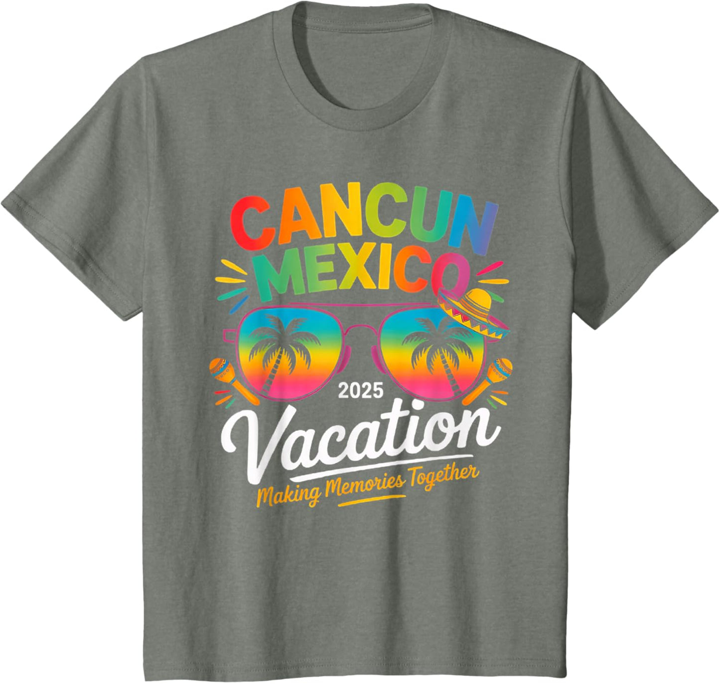 Cancun Mexico Vacation Beach 2025 Trip Group Squad Colorful