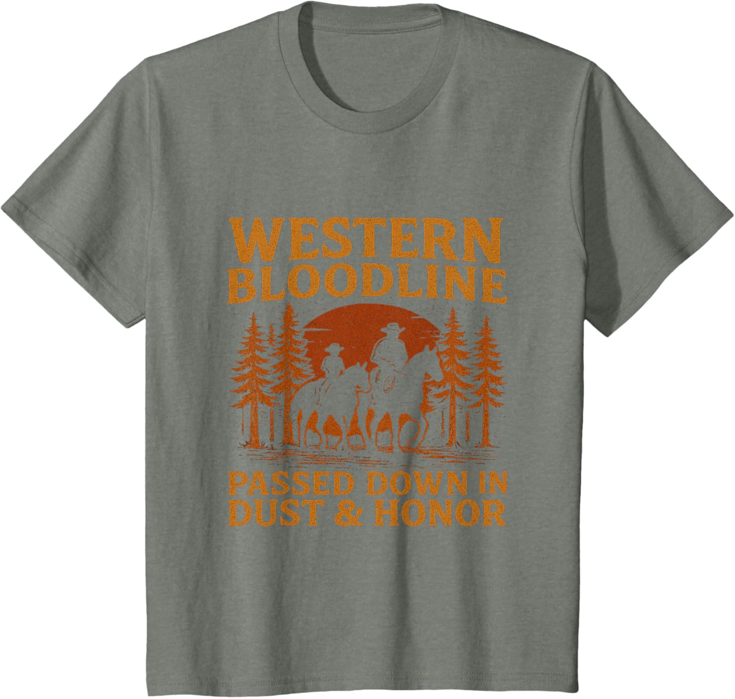 Father Son Cowboy Riding Western Legacy Vintage Tee