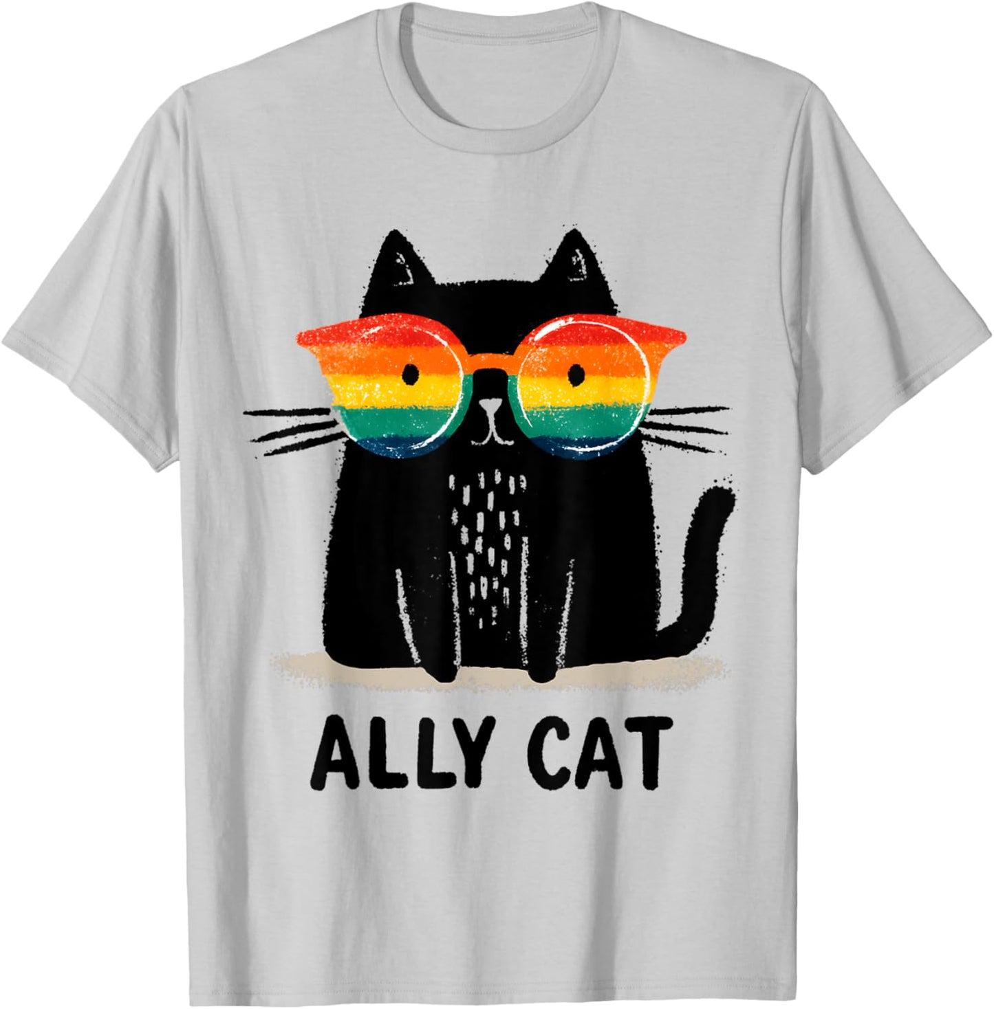 Ally Cat LGBT Gay Pride Month 2025 Rainbow Equal Rights