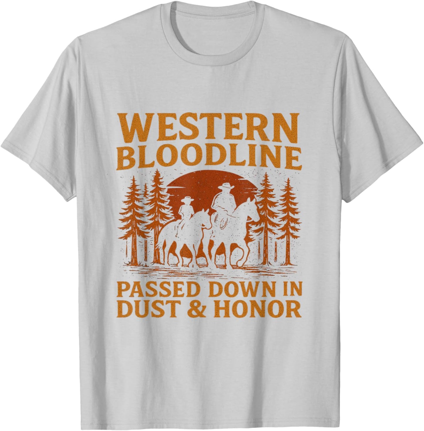 Father Son Cowboy Riding Western Legacy Vintage Tee