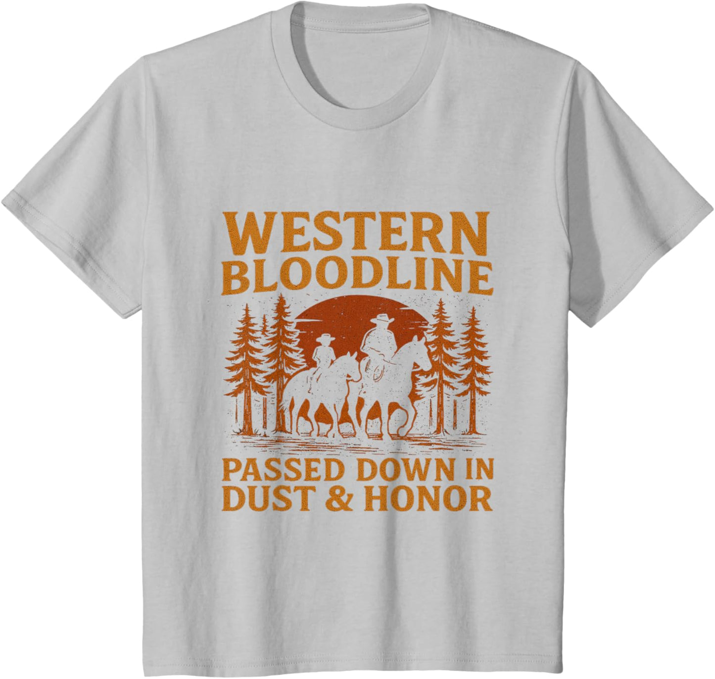 Father Son Cowboy Riding Western Legacy Vintage Tee