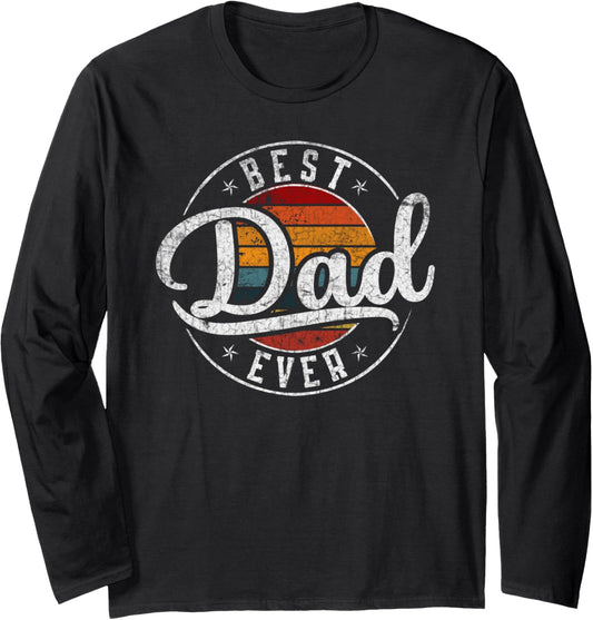 Father's Day Best Dad Ever Style Retro Vintage Dad Long Sleeve