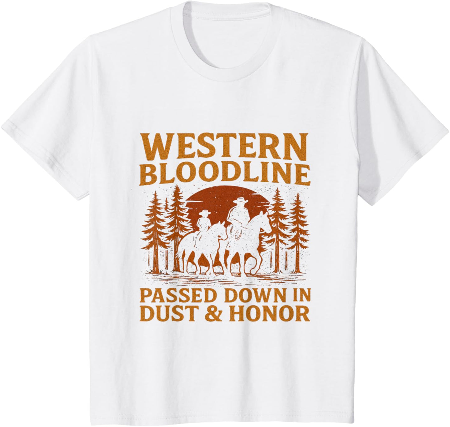 Father Son Cowboy Riding Western Legacy Vintage Tee