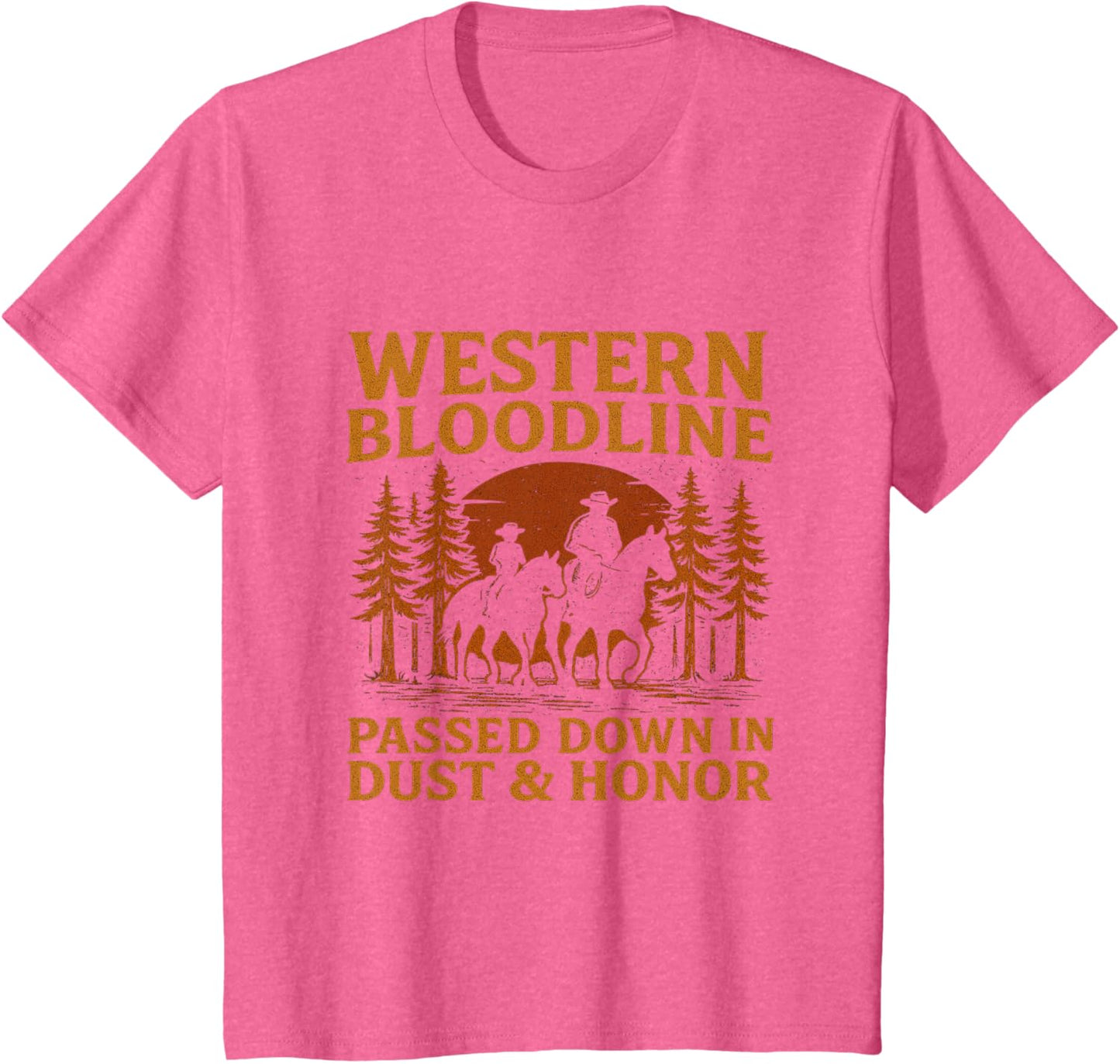 Father Son Cowboy Riding Western Legacy Vintage Tee