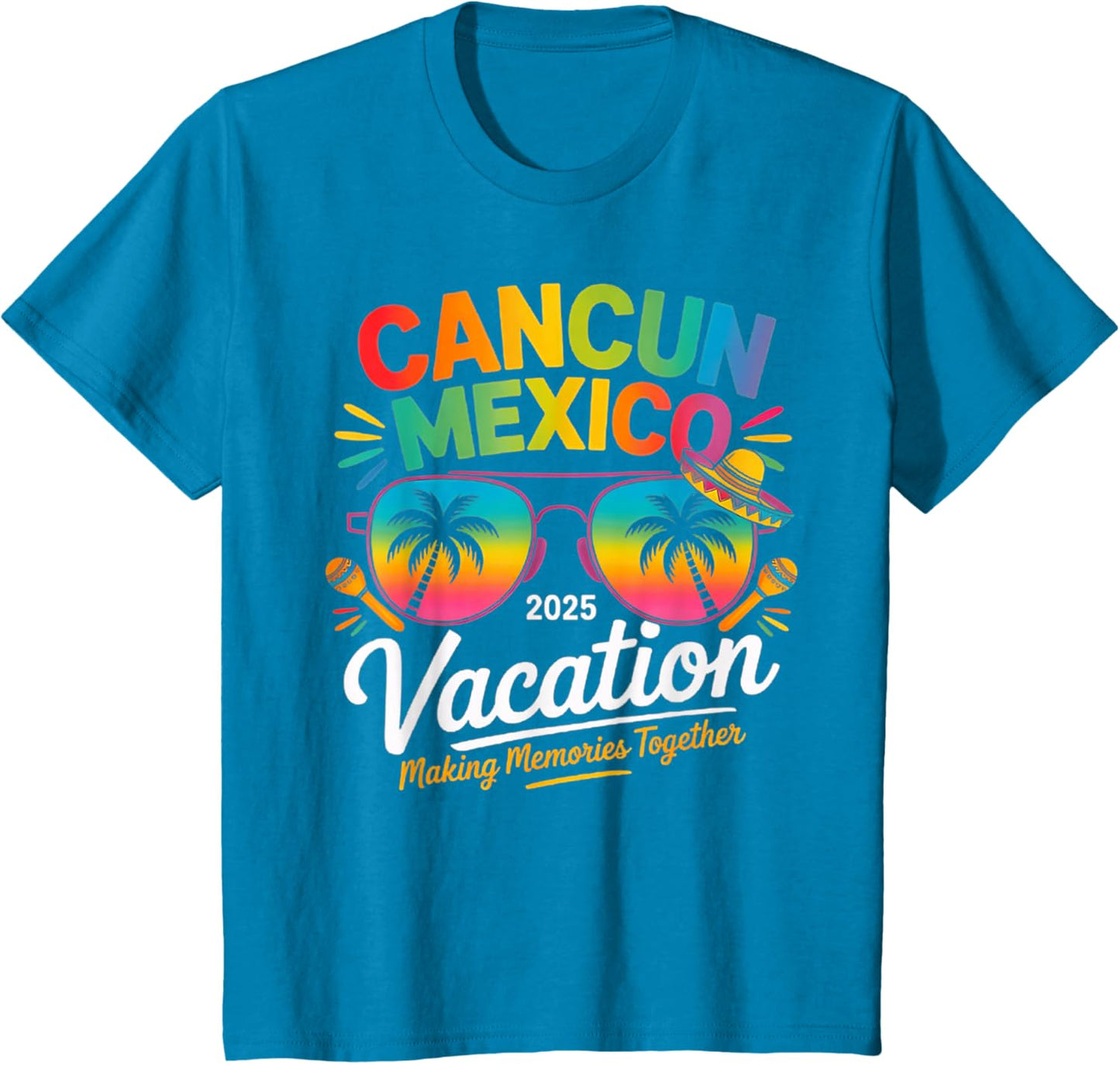 Cancun Mexico Vacation Beach 2025 Trip Group Squad Colorful