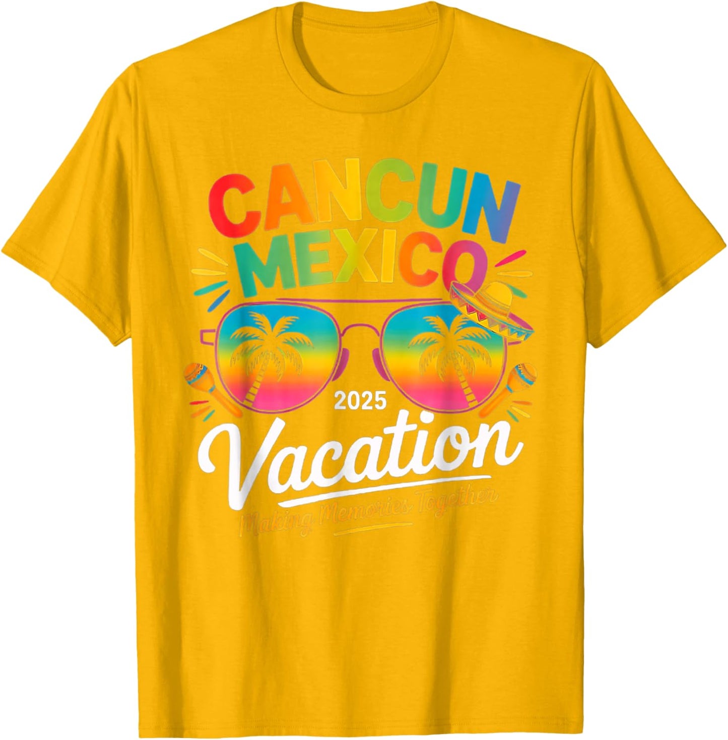Cancun Mexico Vacation Beach 2025 Trip Group Squad Colorful