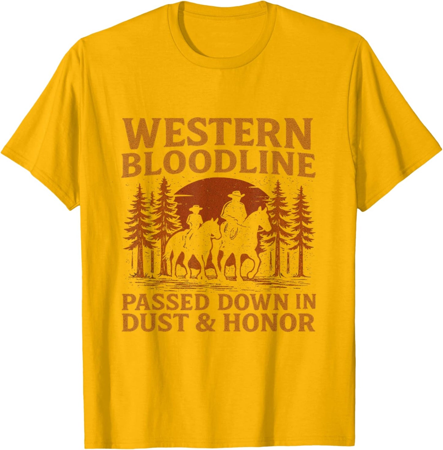 Father Son Cowboy Riding Western Legacy Vintage Tee