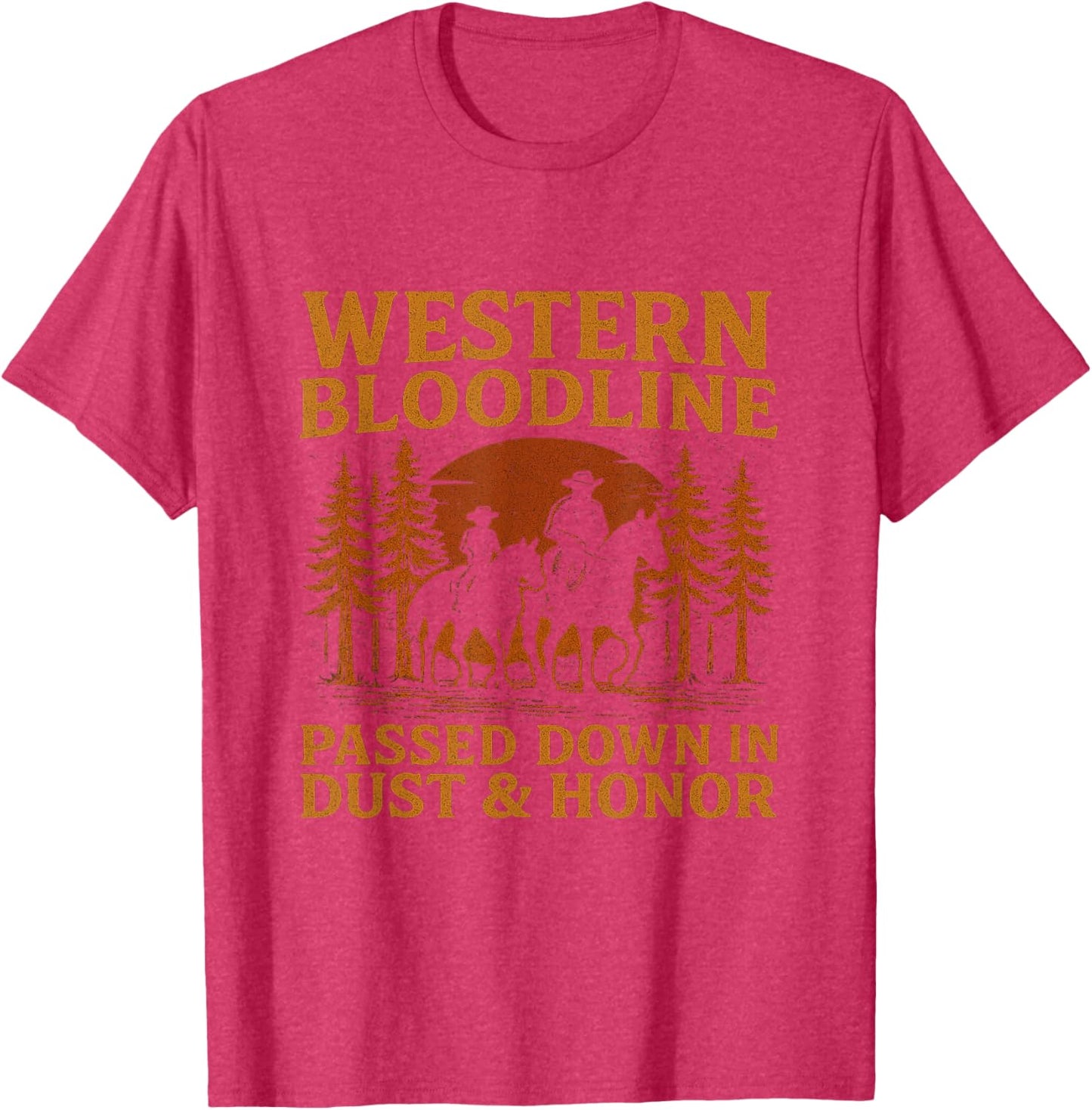 Father Son Cowboy Riding Western Legacy Vintage Tee