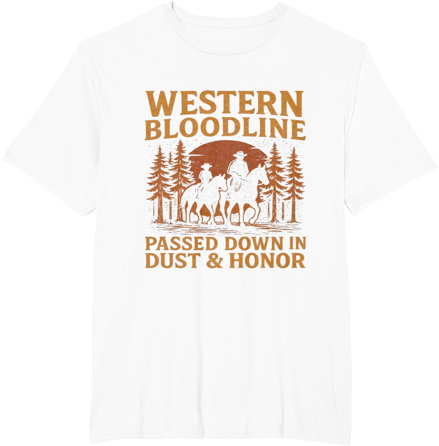 Father Son Cowboy Riding Western Legacy Vintage Tee