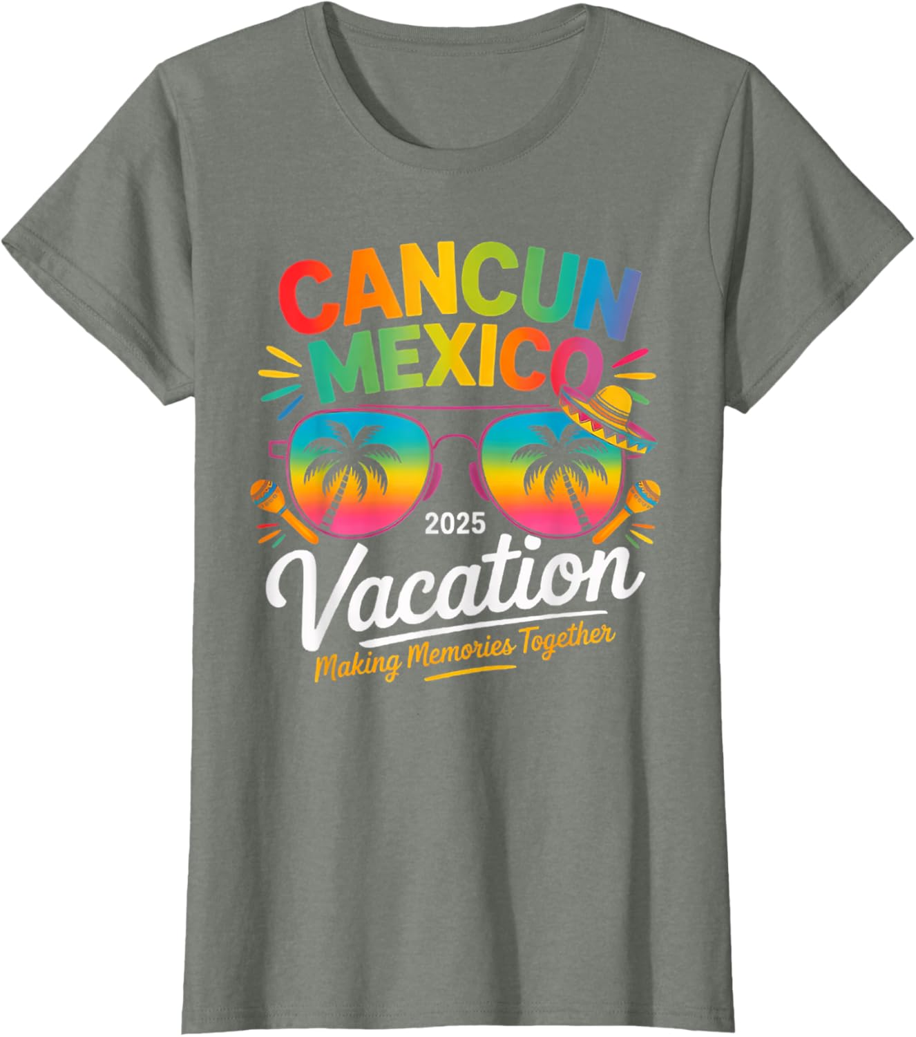 Cancun Mexico Vacation Beach 2025 Trip Group Squad Colorful
