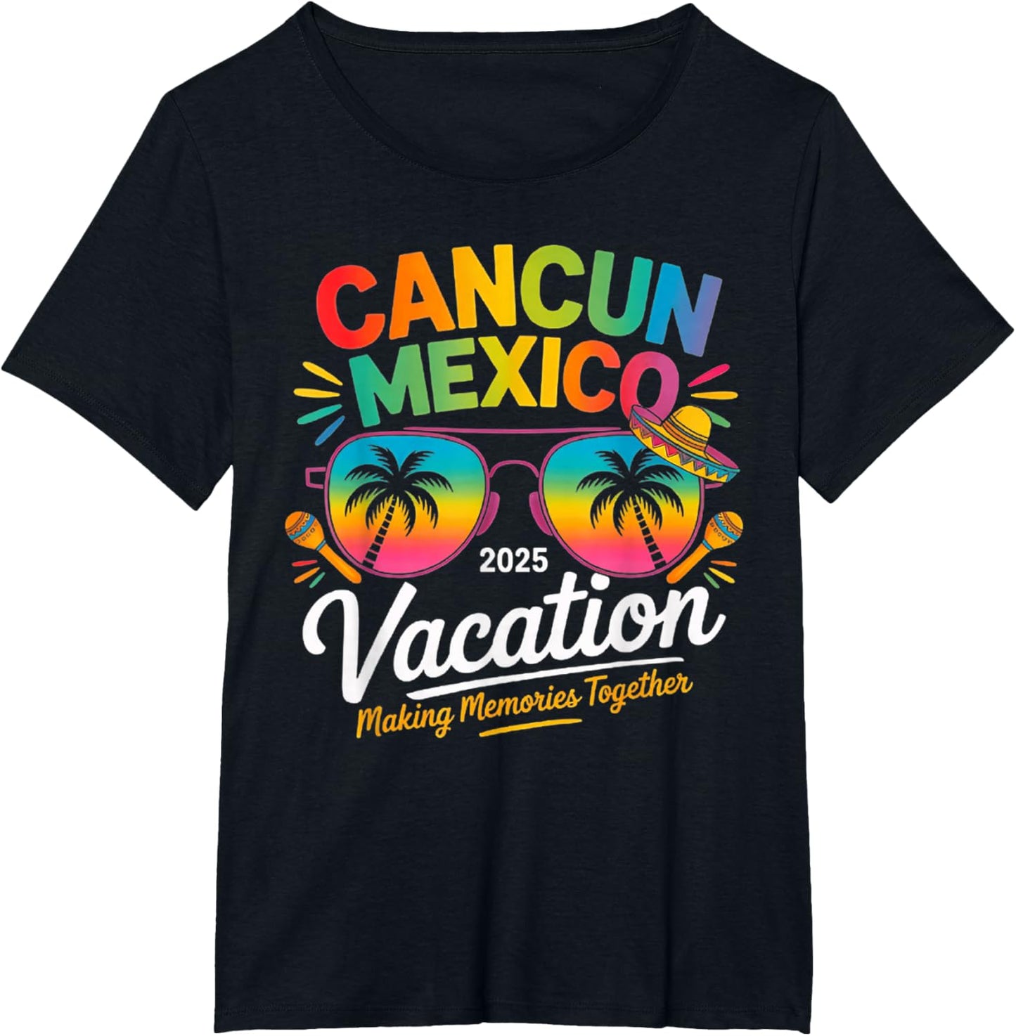 Cancun Mexico Vacation Beach 2025 Trip Group Squad Colorful