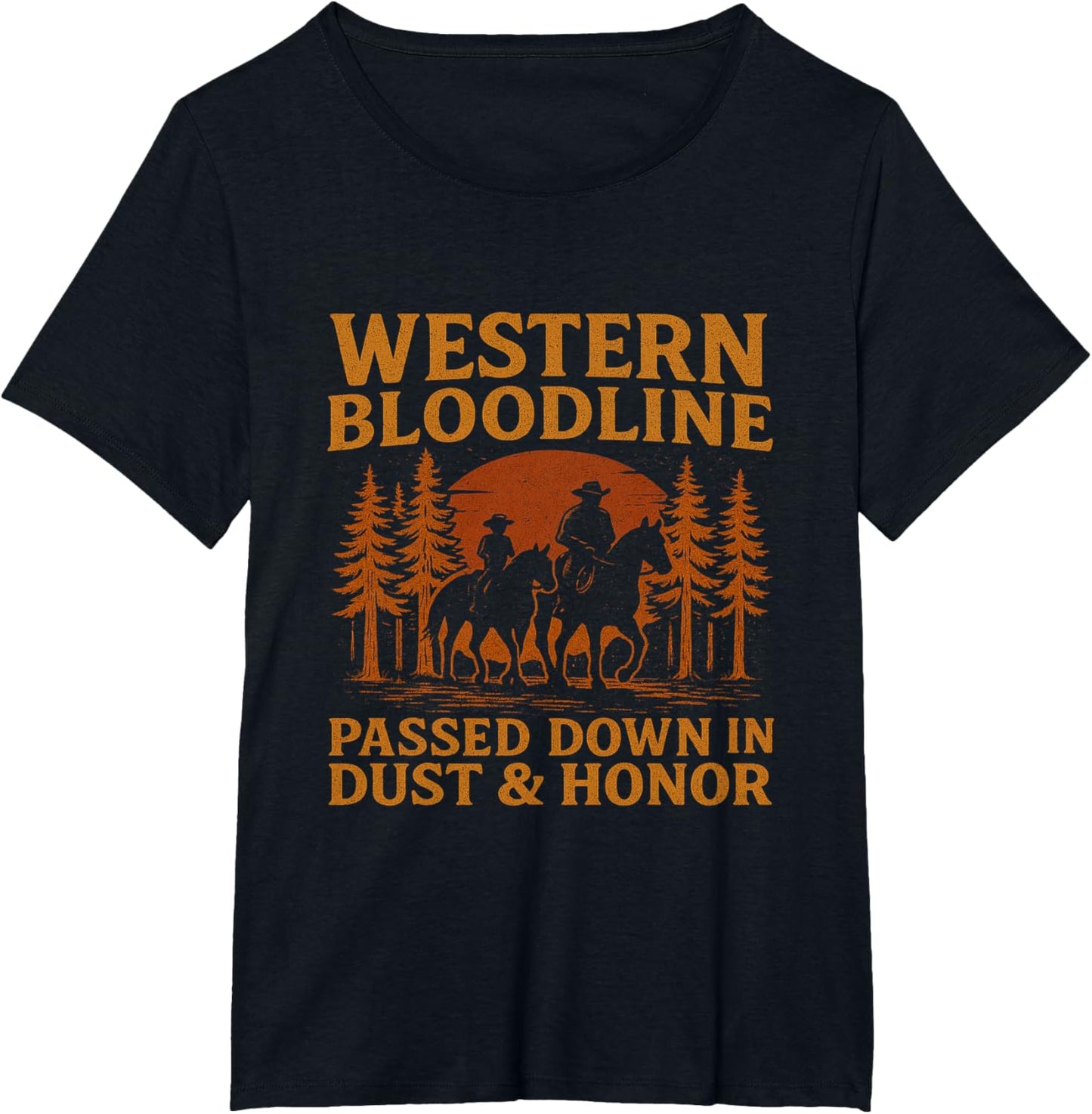 Father Son Cowboy Riding Western Legacy Vintage Tee