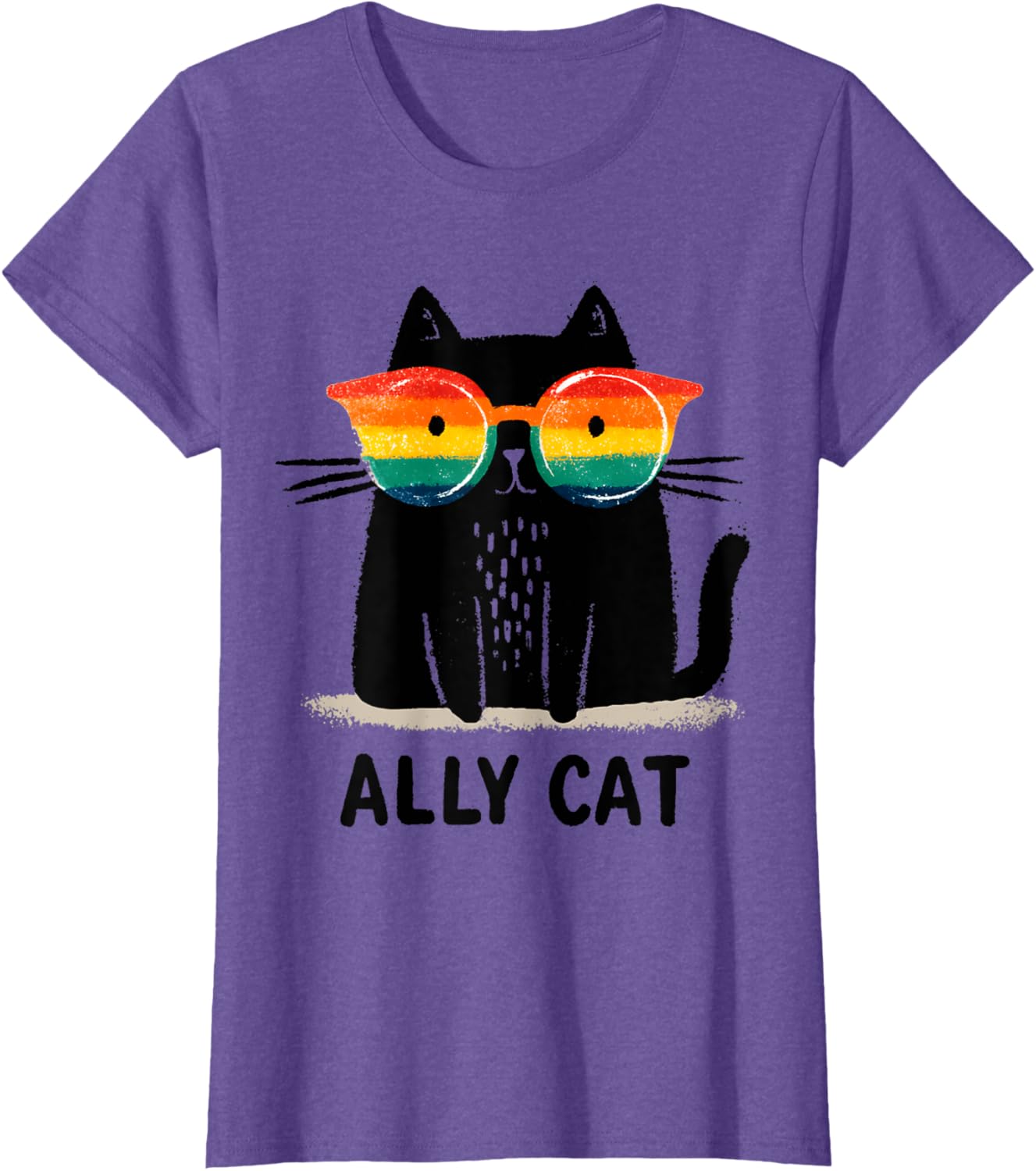 Ally Cat LGBT Gay Pride Month 2025 Rainbow Equal Rights