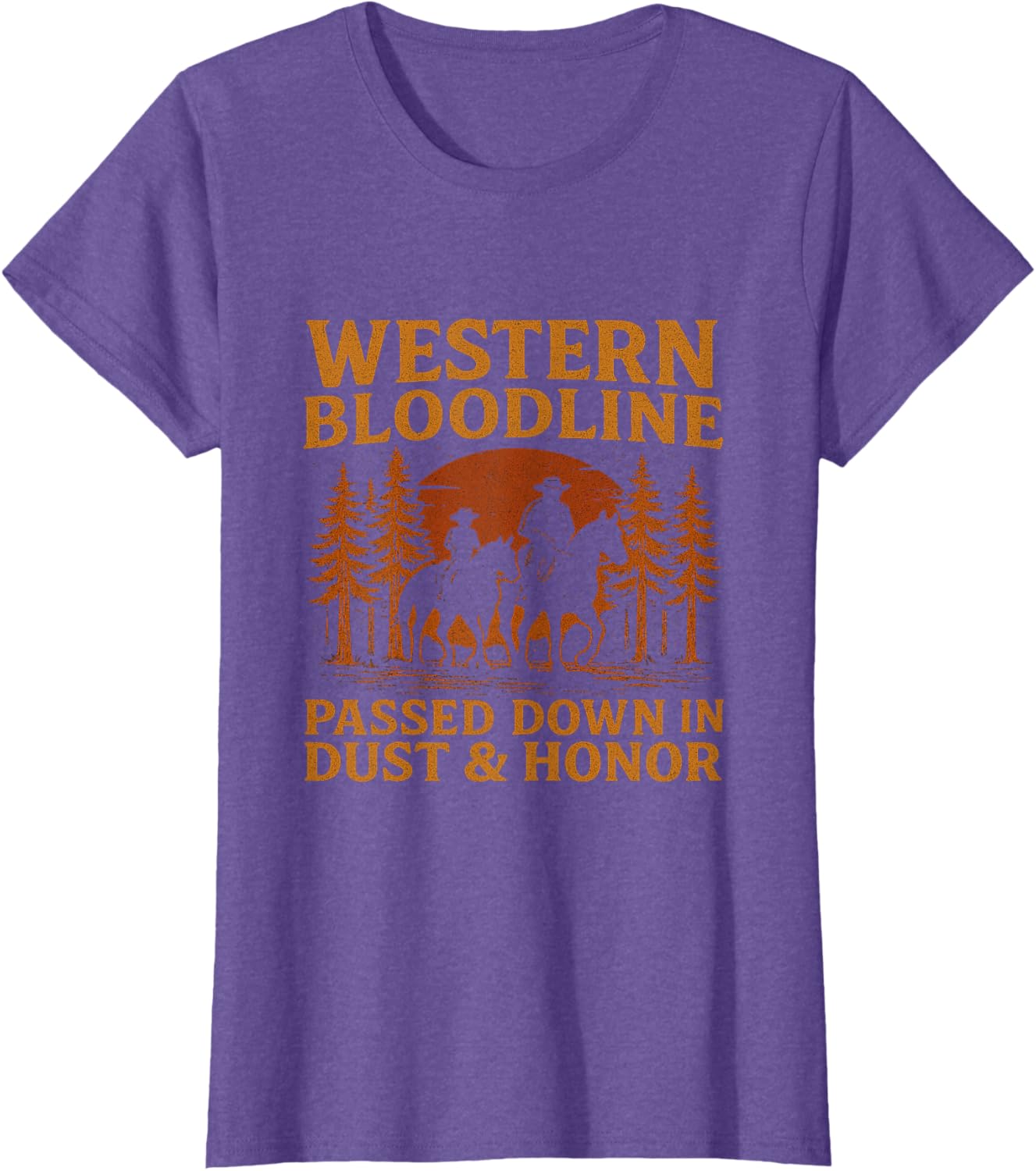 Father Son Cowboy Riding Western Legacy Vintage Tee