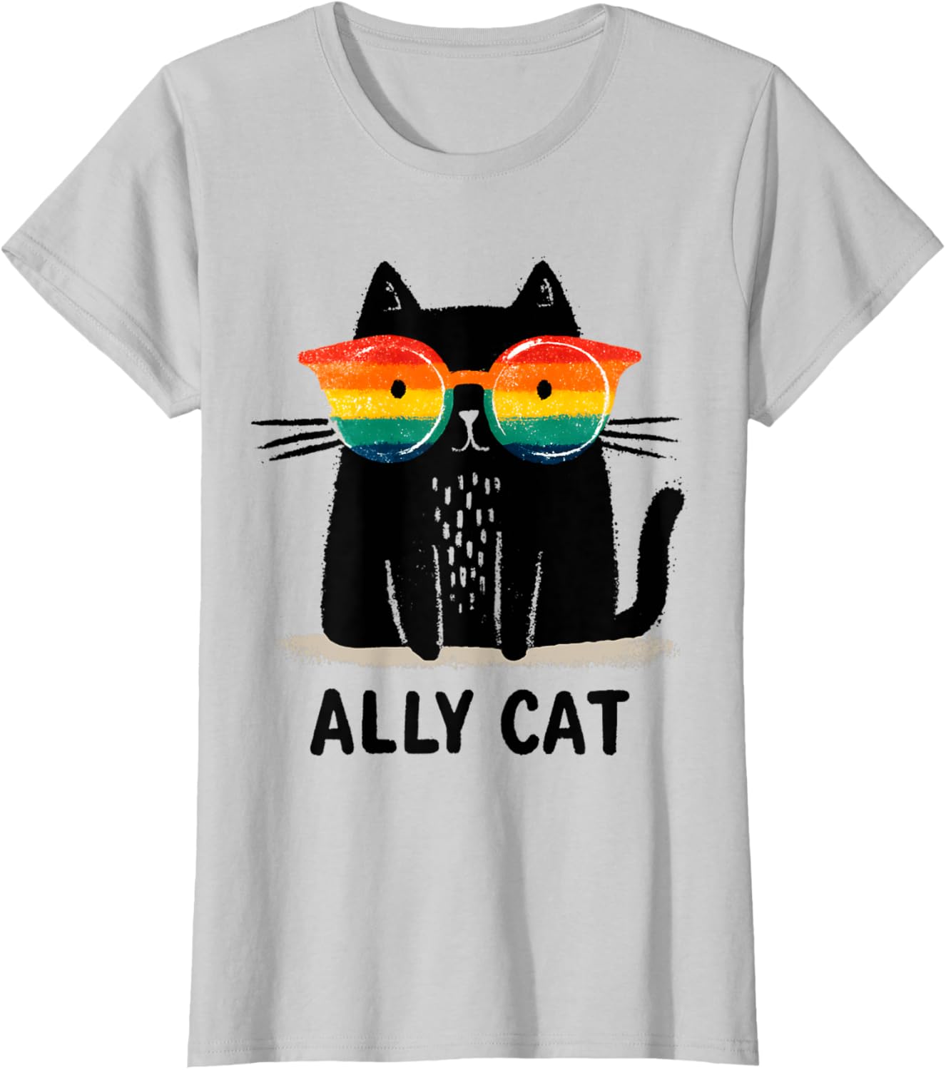 Ally Cat LGBT Gay Pride Month 2025 Rainbow Equal Rights