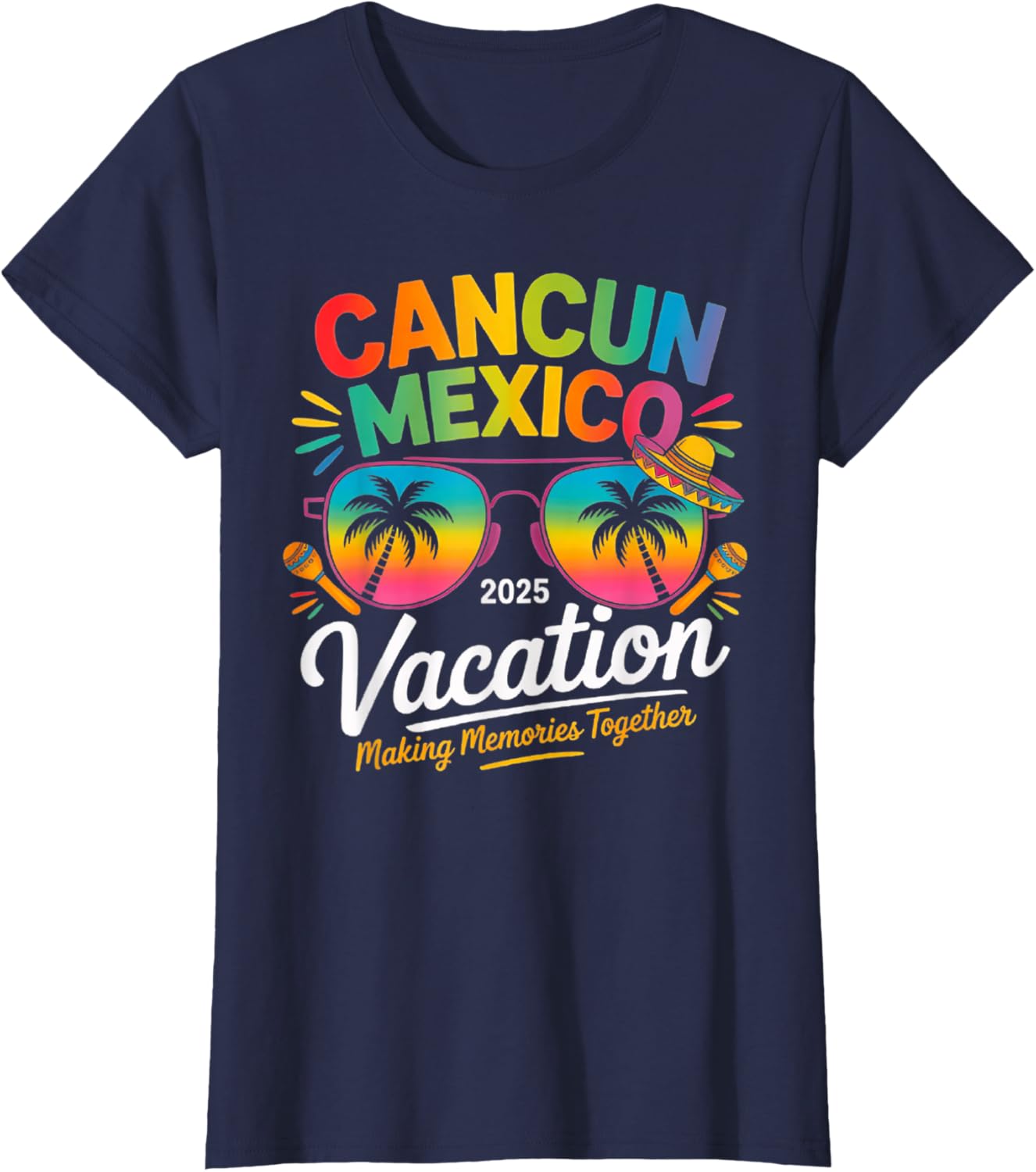 Cancun Mexico Vacation Beach 2025 Trip Group Squad Colorful