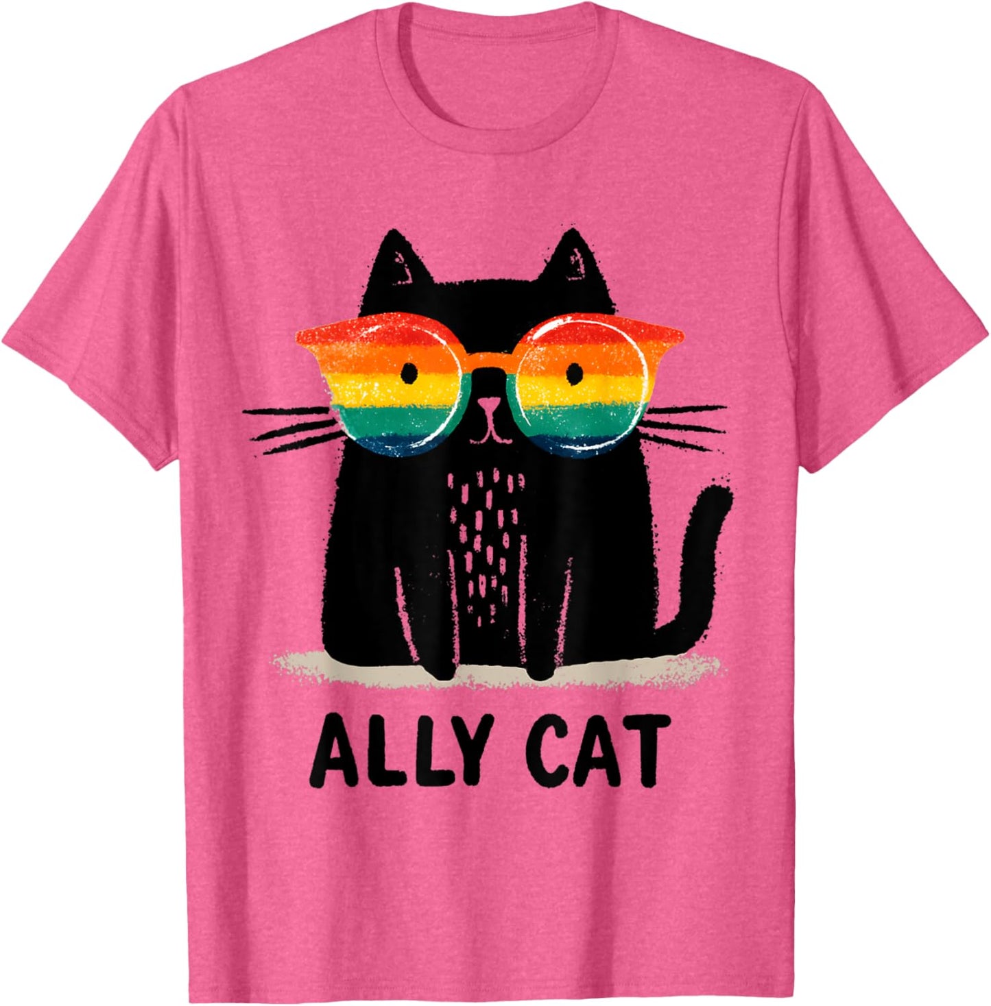 Ally Cat LGBT Gay Pride Month 2025 Rainbow Equal Rights