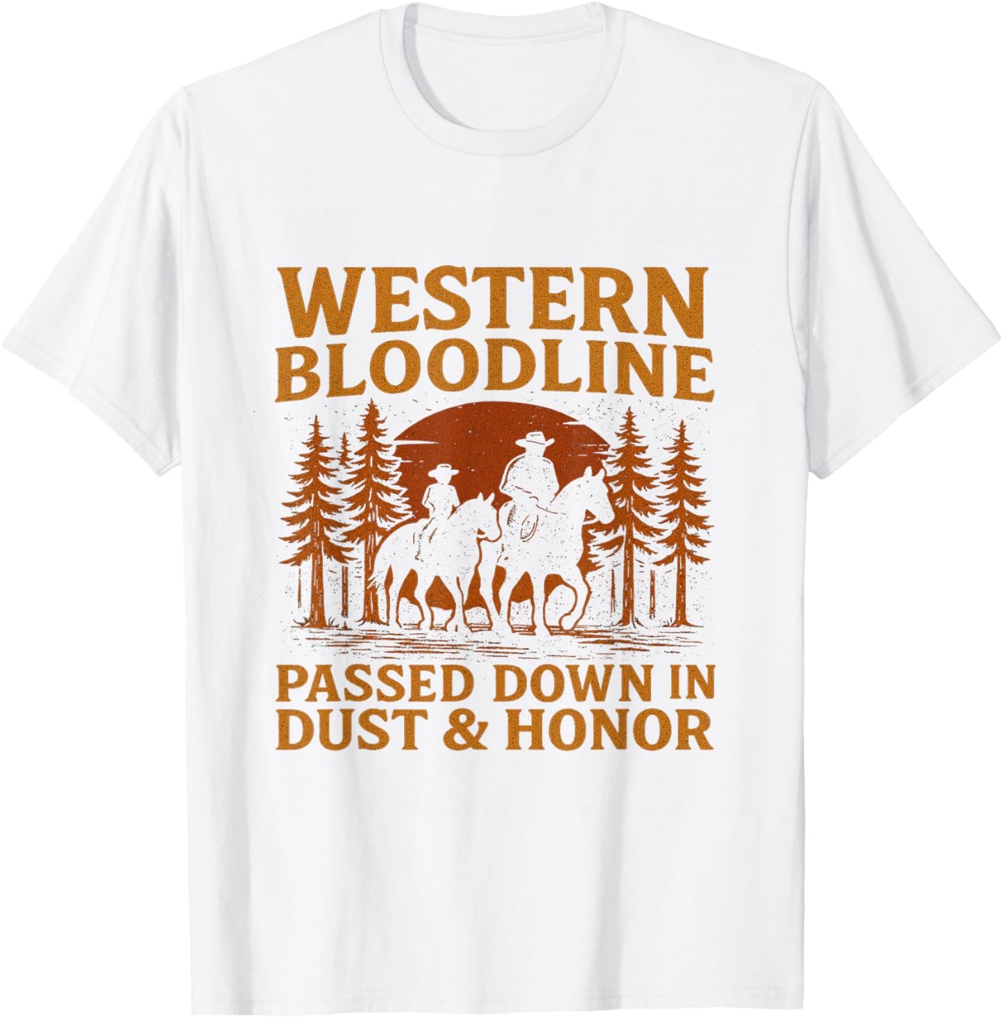 Father Son Cowboy Riding Western Legacy Vintage Tee