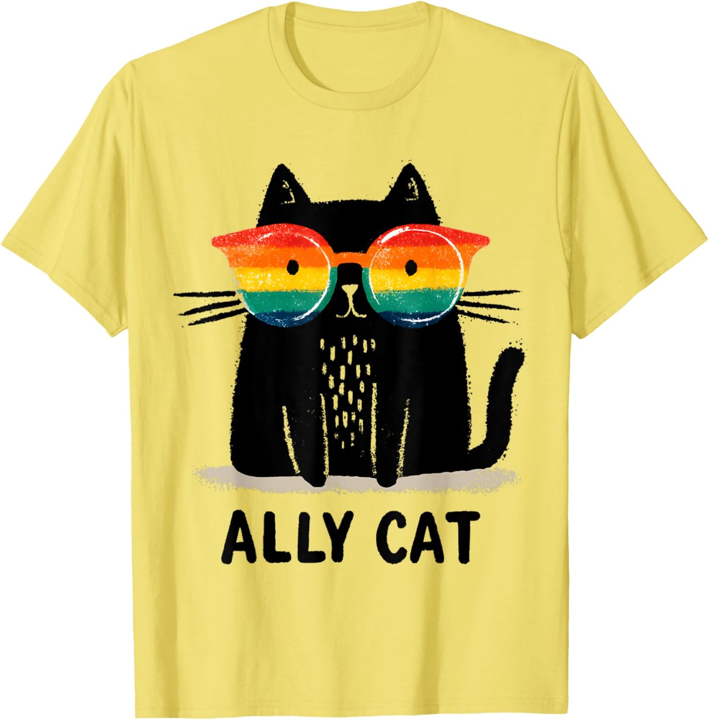 Ally Cat LGBT Gay Pride Month 2025 Rainbow Equal Rights