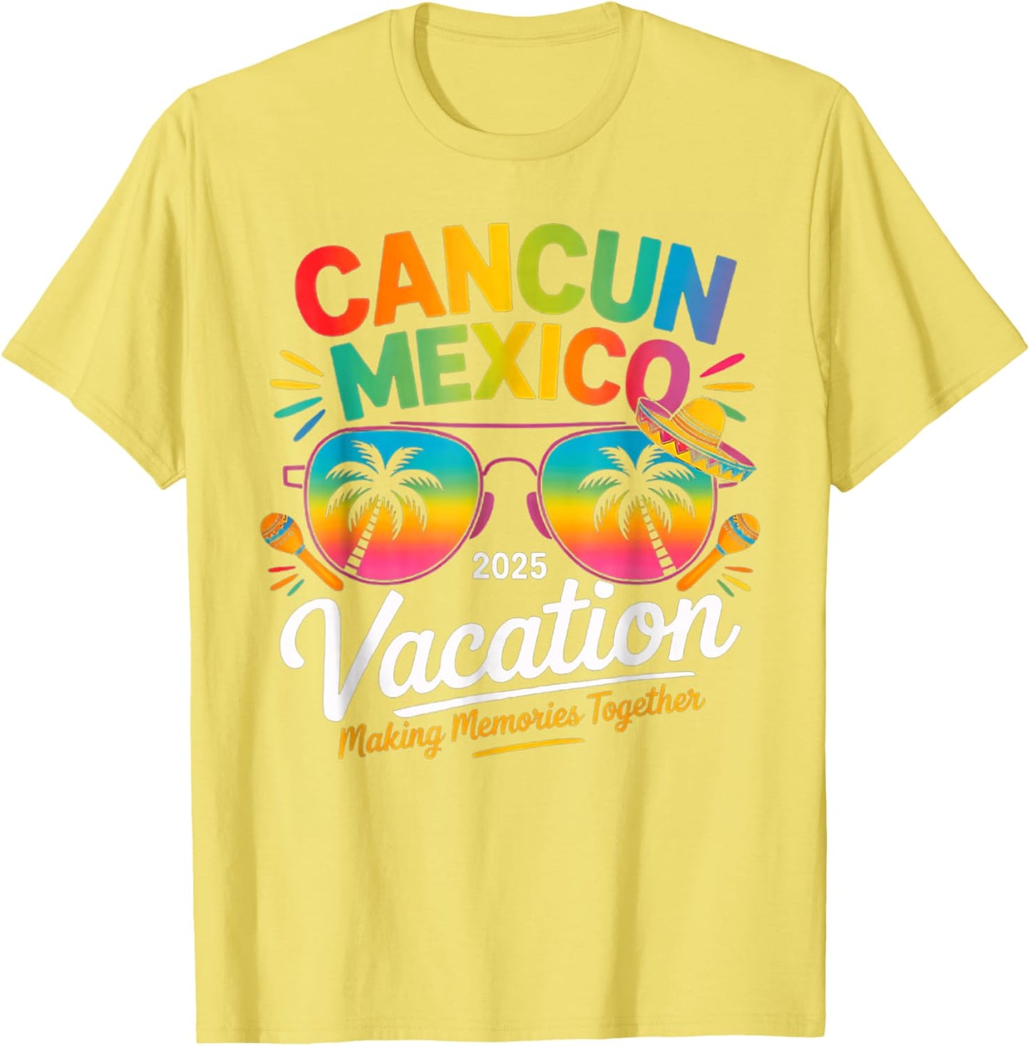 Cancun Mexico Vacation Beach 2025 Trip Group Squad Colorful