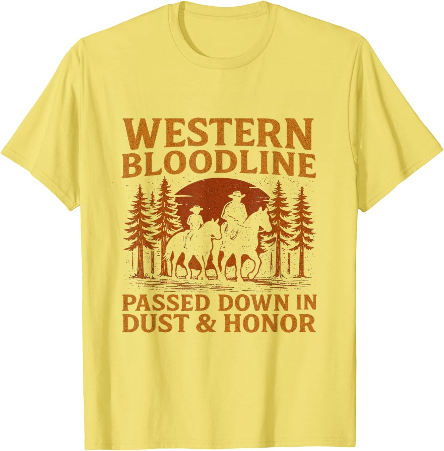 Father Son Cowboy Riding Western Legacy Vintage Tee