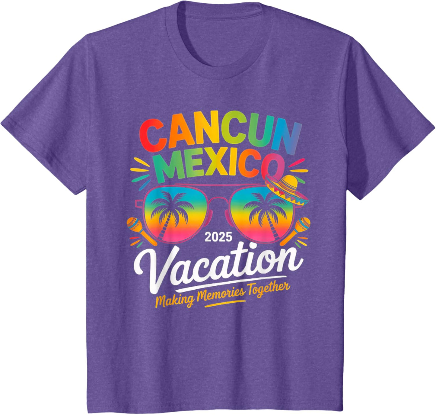 Cancun Mexico Vacation Beach 2025 Trip Group Squad Colorful