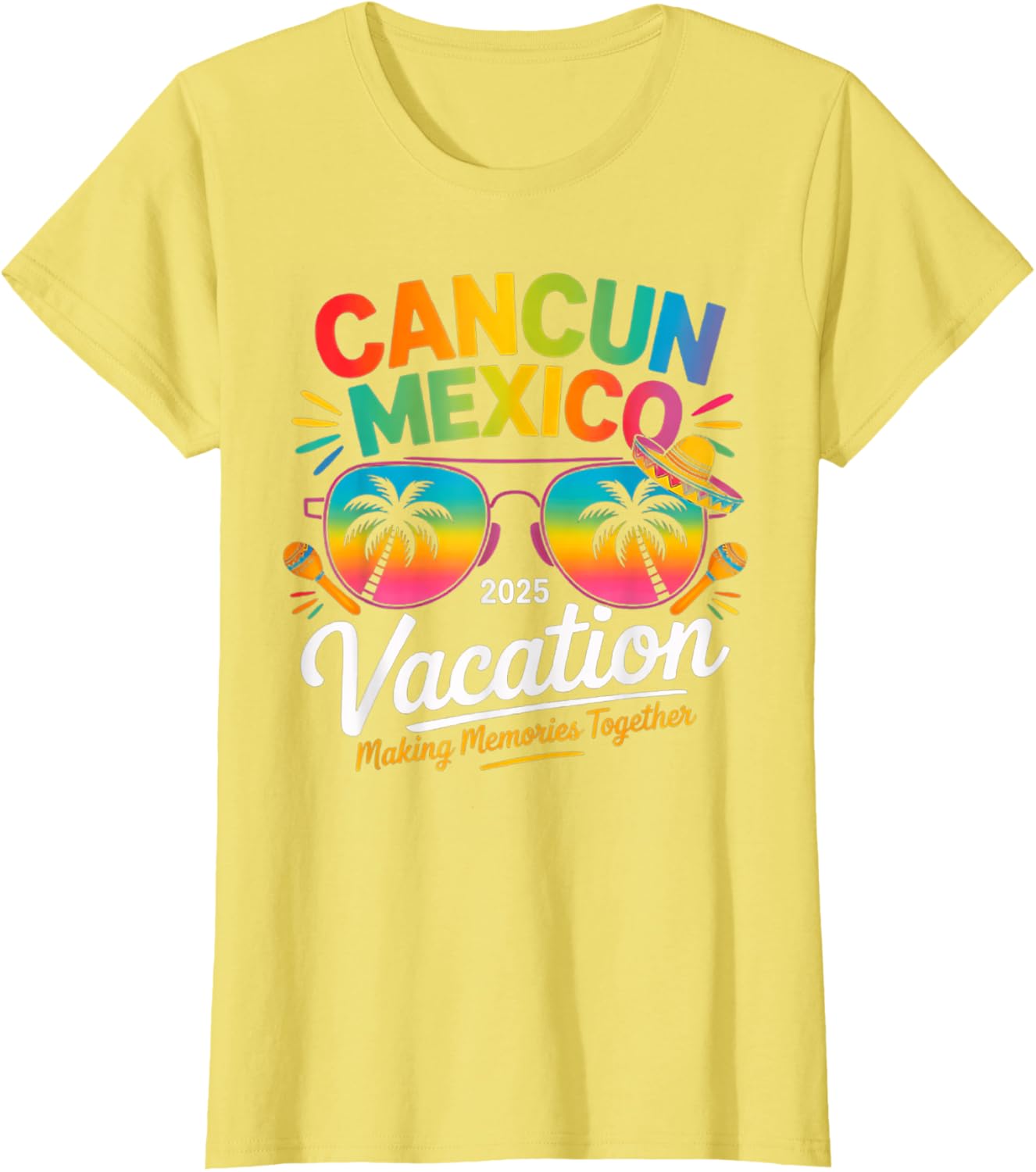 Cancun Mexico Vacation Beach 2025 Trip Group Squad Colorful