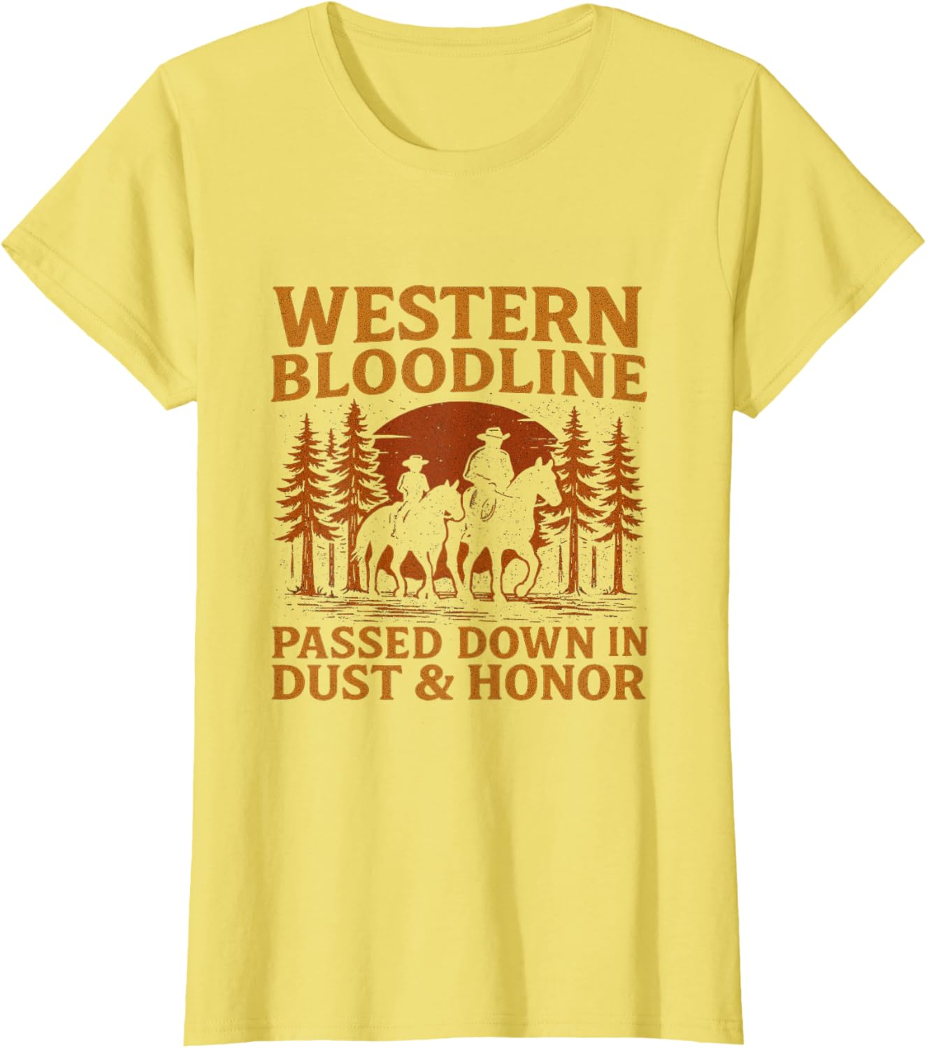 Father Son Cowboy Riding Western Legacy Vintage Tee