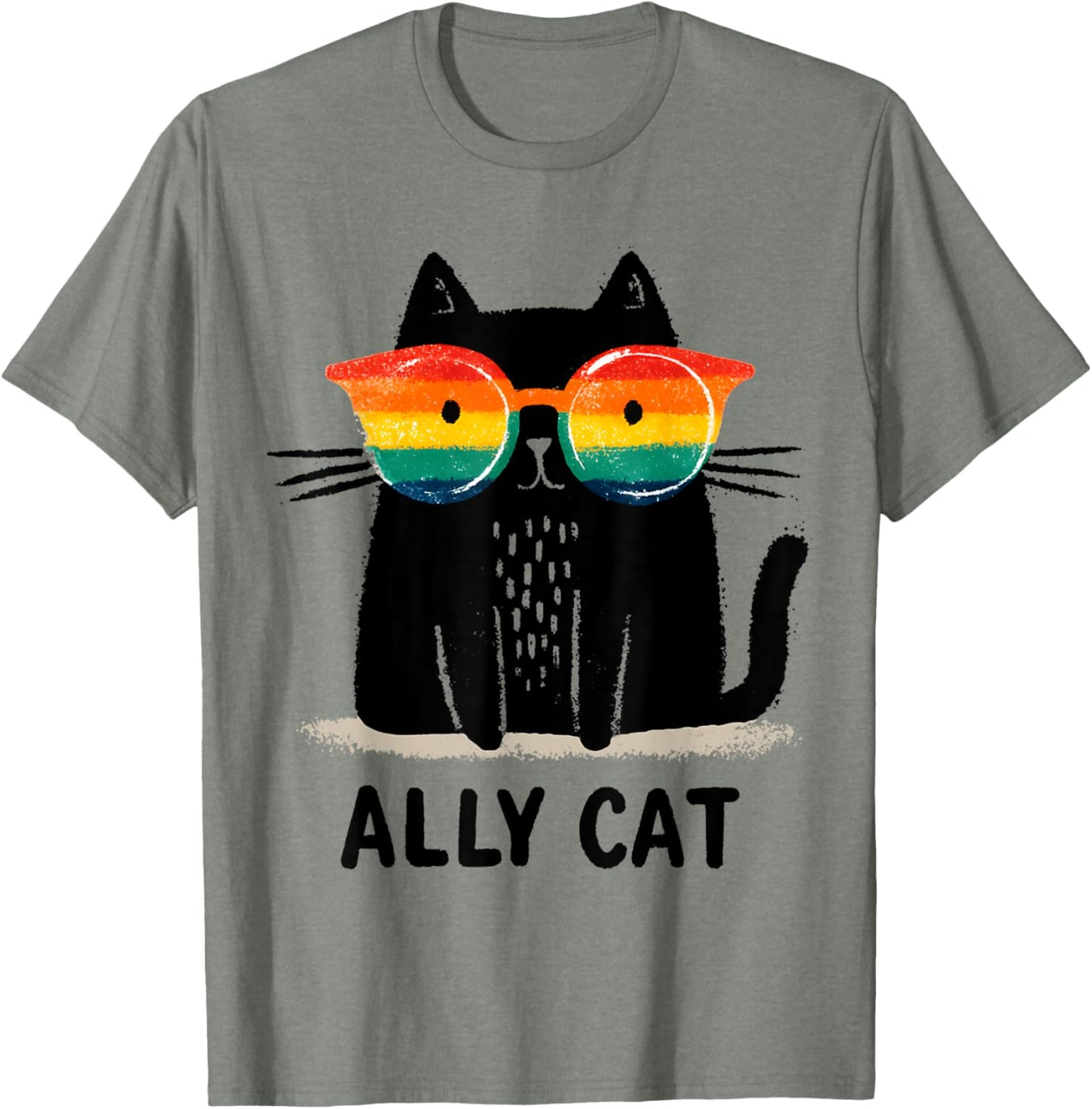 Ally Cat LGBT Gay Pride Month 2025 Rainbow Equal Rights