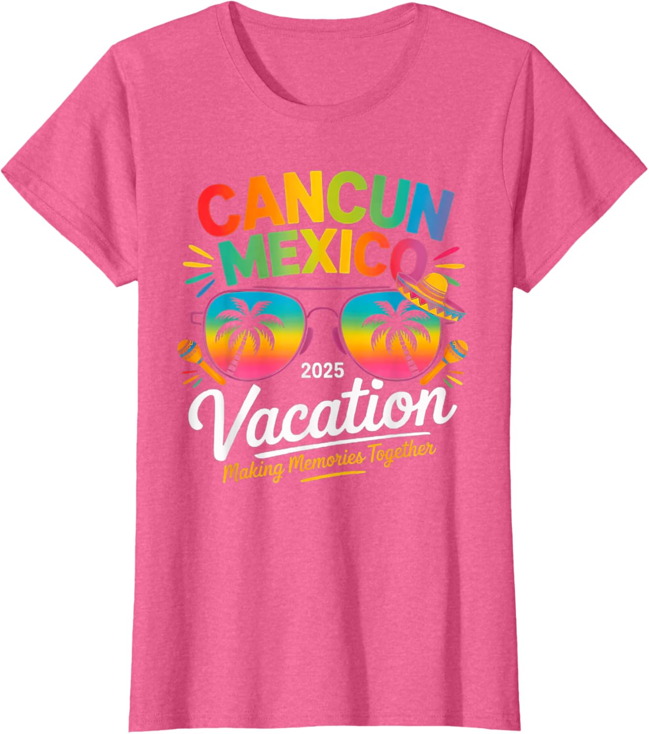 Cancun Mexico Vacation Beach 2025 Trip Group Squad Colorful