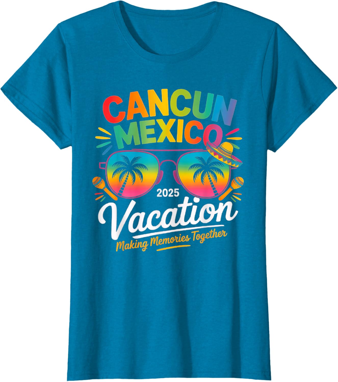 Cancun Mexico Vacation Beach 2025 Trip Group Squad Colorful