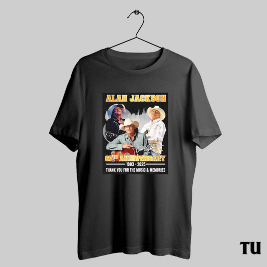 Alan Jackson 67th Anniversary 1983 2025 Thank You For The Music Memories Signature Shirt