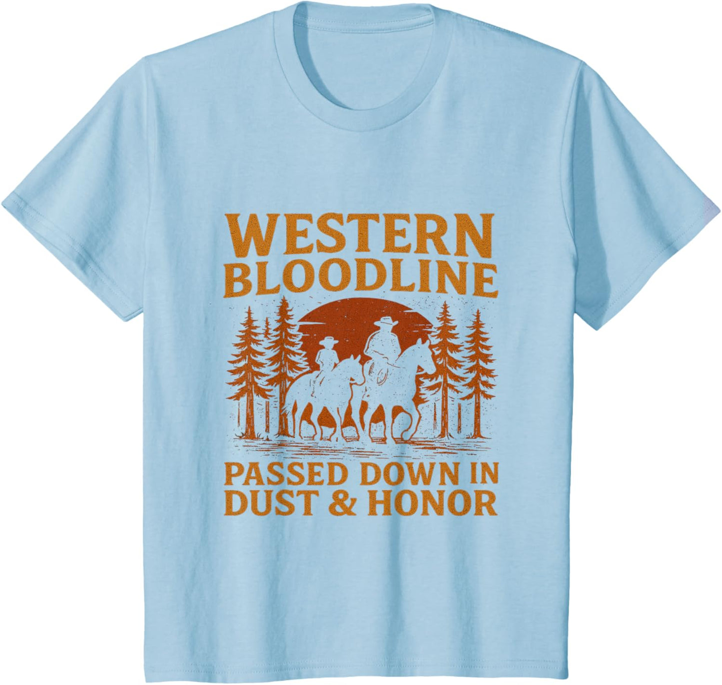 Father Son Cowboy Riding Western Legacy Vintage Tee
