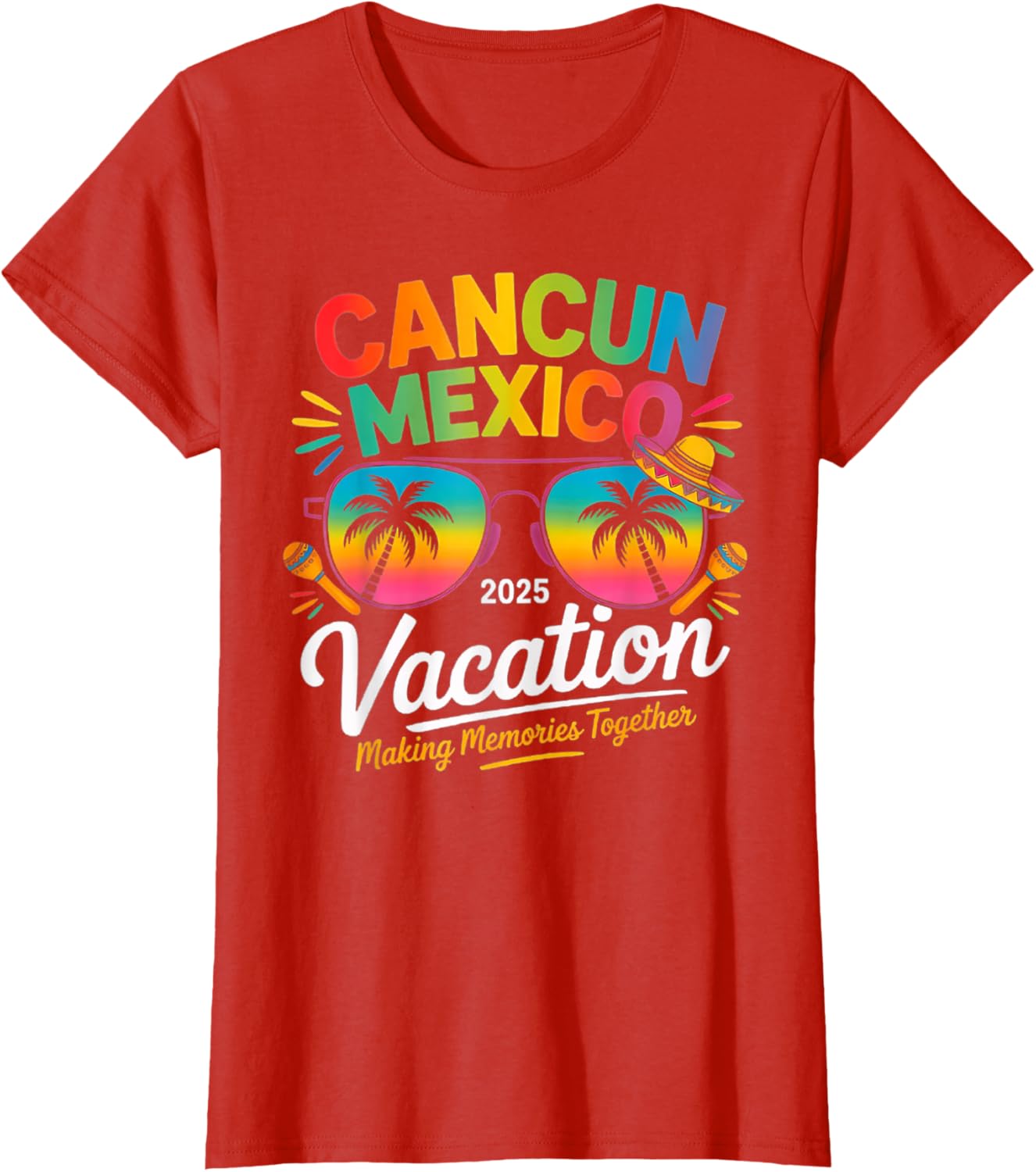 Cancun Mexico Vacation Beach 2025 Trip Group Squad Colorful