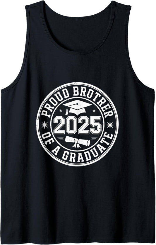 2025 Graduation Proud Brother Supportive Family Art Tank Top