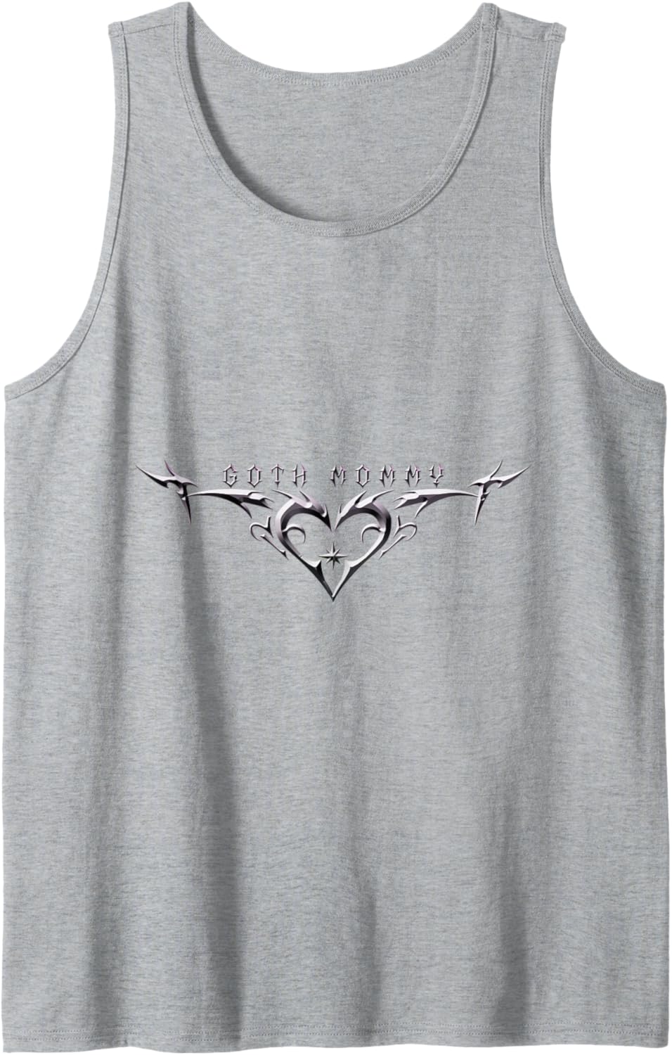 "Goth Mommy" Heart Tribal Heart Love Tattoo Aesthetic Tank Top