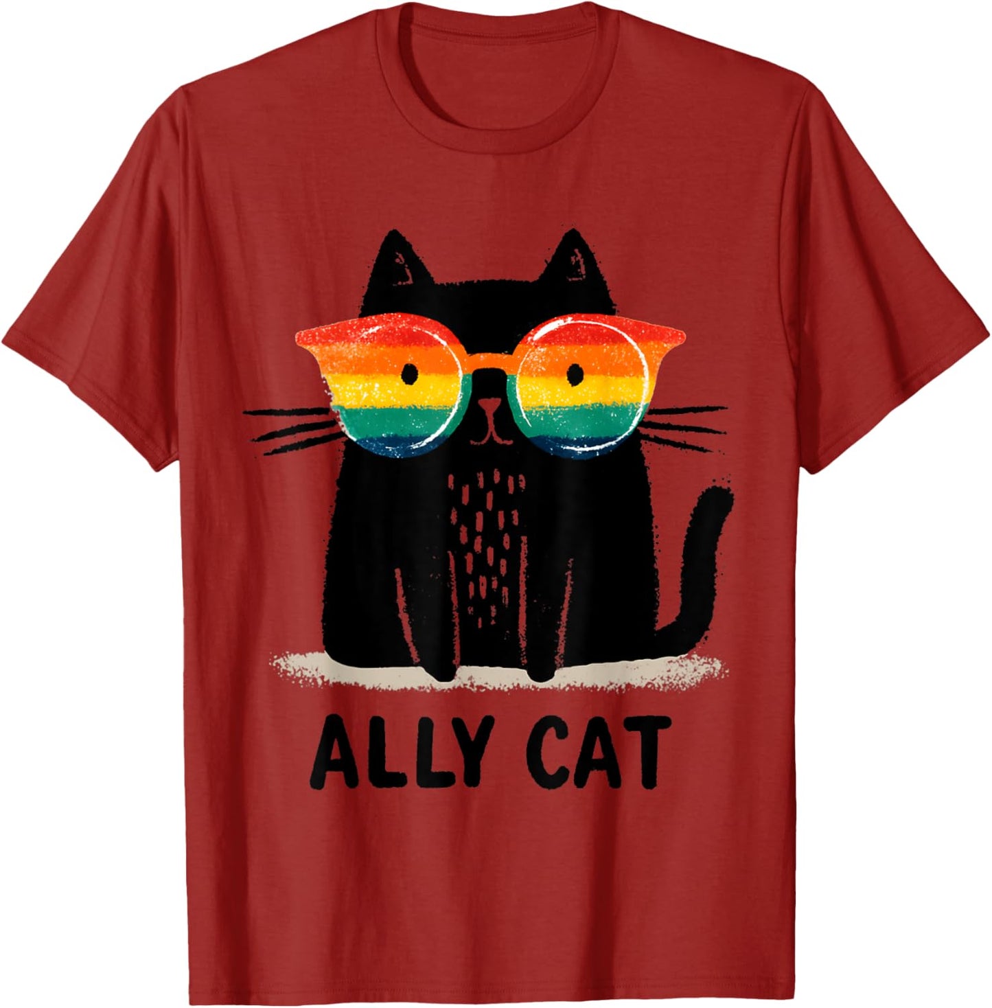 Ally Cat LGBT Gay Pride Month 2025 Rainbow Equal Rights