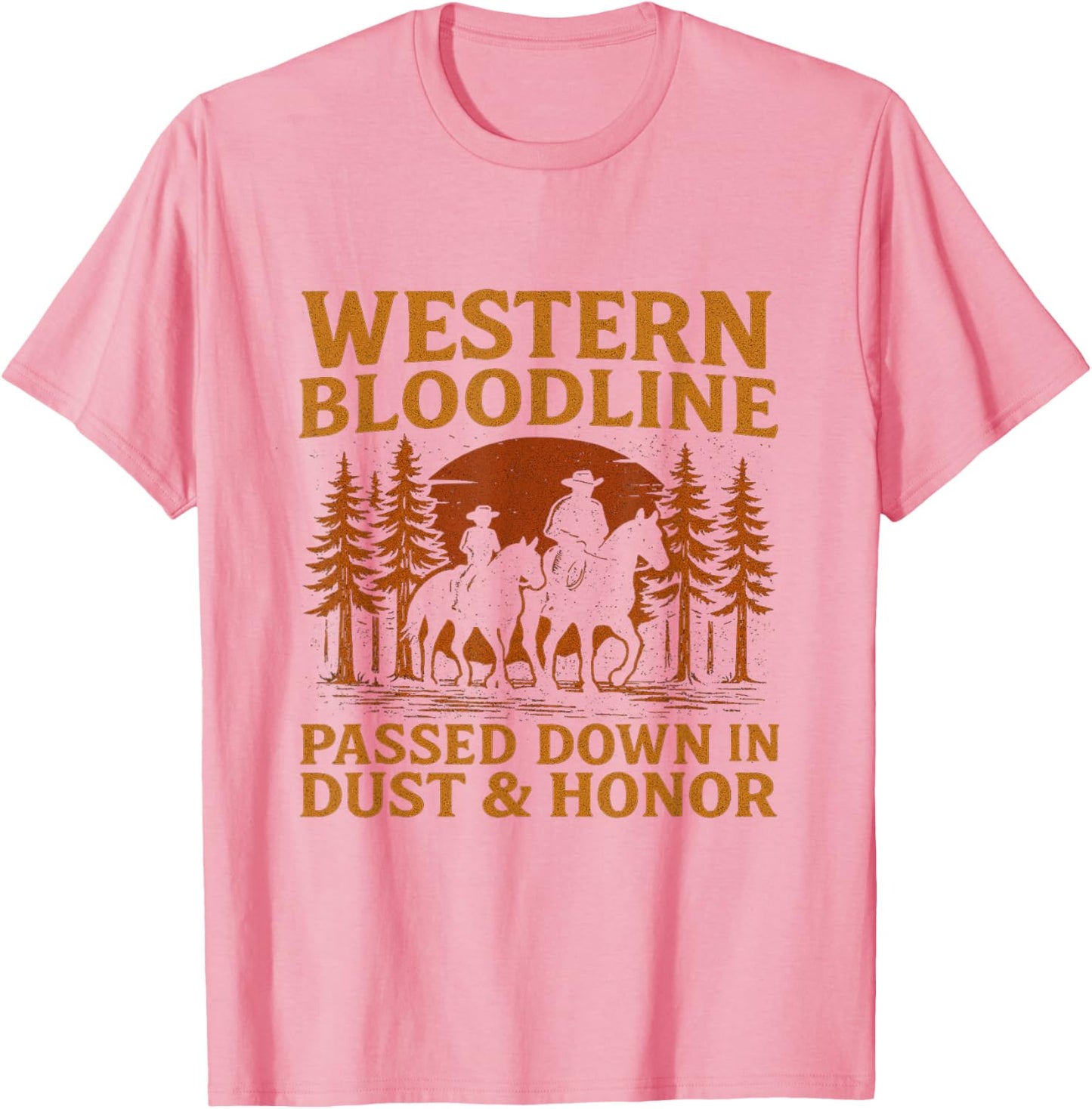 Father Son Cowboy Riding Western Legacy Vintage Tee